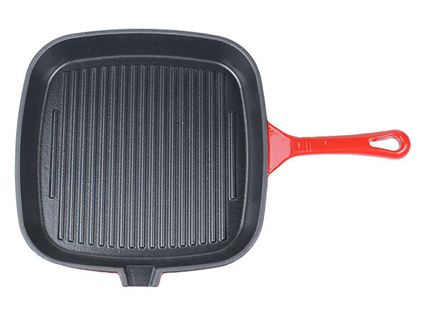 11 Inch Square Cast Iron Fry Pan Skillet Grill Pan