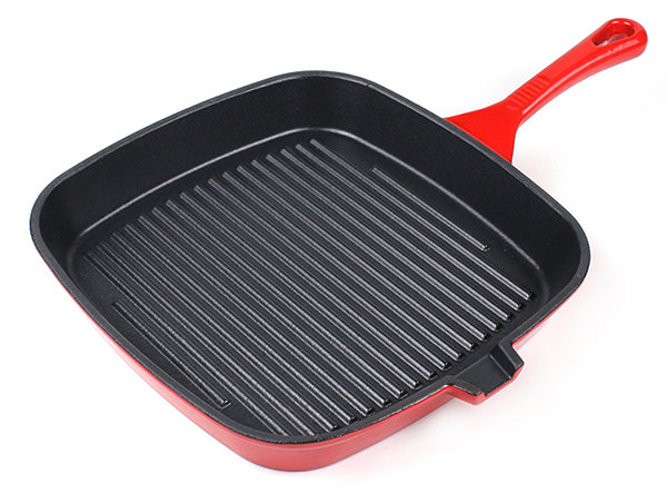 11 Inch Square Cast Iron Fry Pan Skillet Grill Pan