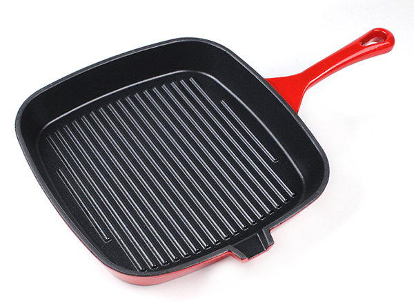 11 Inch Square Cast Iron Fry Pan Skillet Grill Pan