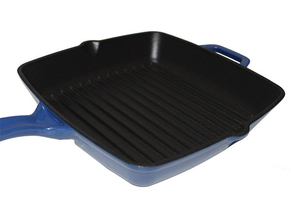 High Quality 24cm Enamel Cast Iron Frying Pan Grill Pan