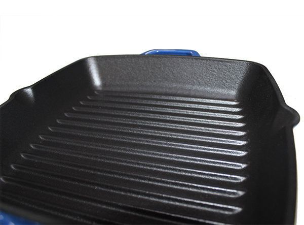 High Quality 24cm Enamel Cast Iron Frying Pan Grill Pan