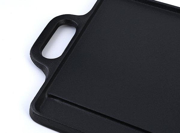Pre-seasoned Coating Rectangular Reversible Griddle BBQ Cast Iron Griddle Pan