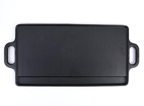 Pre-seasoned Coating Rectangular Reversible Griddle BBQ Cast Iron Griddle Pan