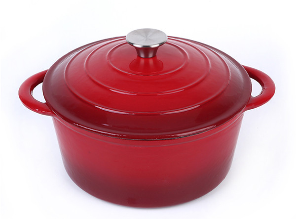 Enamel Cast Iron Cookware Thermal Casserole Dish with Round Loop Handle