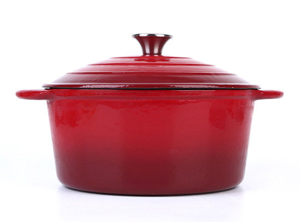 Enamel Cast Iron Cookware Thermal Casserole Dish with Round Loop Handle