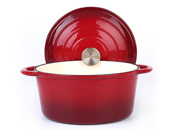 Enamel Cast Iron Cookware Thermal Casserole Dish with Round Loop Handle