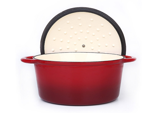 Enamel Cast Iron Cookware Thermal Casserole Dish with Round Loop Handle