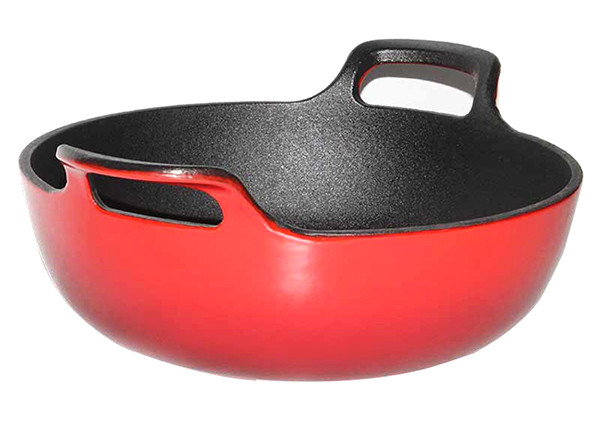 Enamel Cast Iron Casserole Soup Pot Balti Dish with Wide Loop Handles