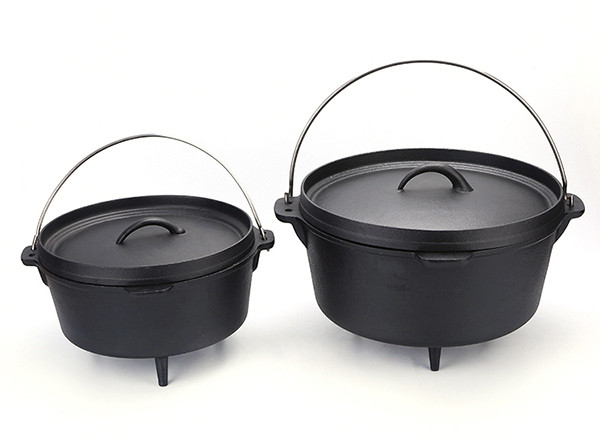 Three Legs Outdoor Camping Cookware Cast Iron Dutch Oven