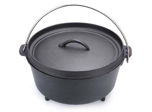 Three Legs Outdoor Camping Cookware Cast Iron Dutch Oven