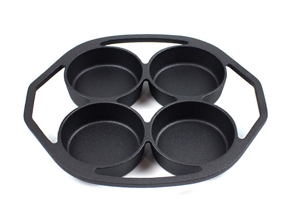 Camping or Indoor Cake Cupcake Mold Poffertjes Pan Cast Iron Muffin Pan for Baking Biscuit