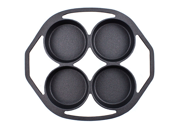 Camping or Indoor Cake Cupcake Mold Poffertjes Pan Cast Iron Muffin Pan for Baking Biscuit