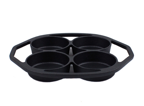 Camping or Indoor Cake Cupcake Mold Poffertjes Pan Cast Iron Muffin Pan for Baking Biscuit