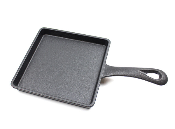 CasaModa Pre-Seasoned Cast Iron Mini Square Fry Pan, 5-Inch, Small