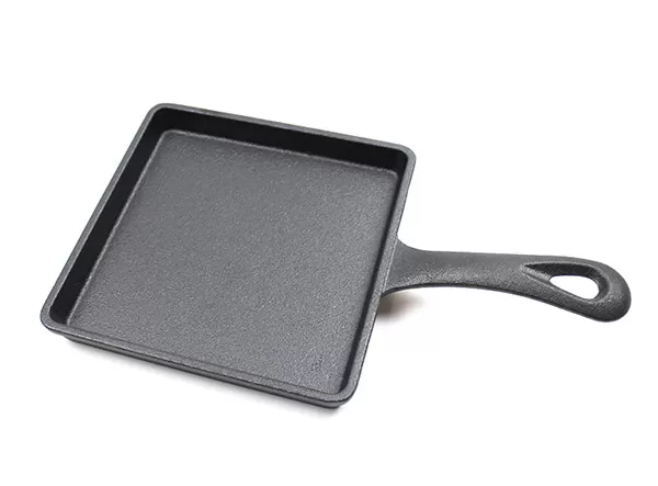 Pre-Seasoned Portable Small Mini Square Frying Pan Cast Iron Skillet