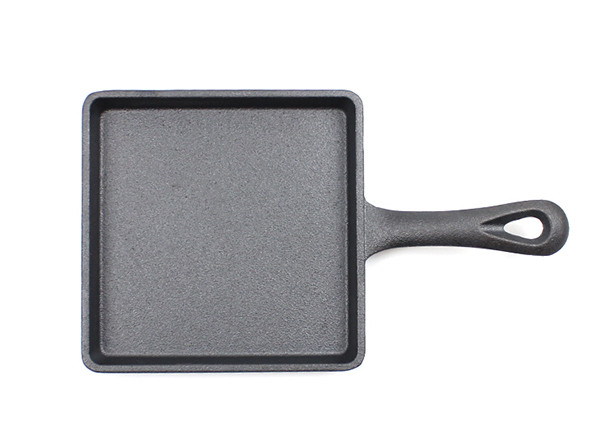 Pre-Seasoned Portable Small Mini Square Frying Pan Cast Iron Skillet