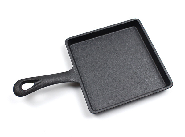 Pre-Seasoned Portable Small Mini Square Frying Pan Cast Iron Skillet