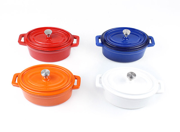 Mini Oval Cast Iron Enamel Pot