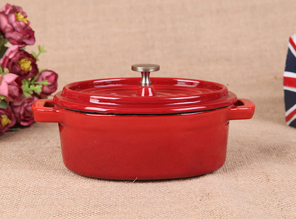 Mini Oval Cast Iron Enamel Pot