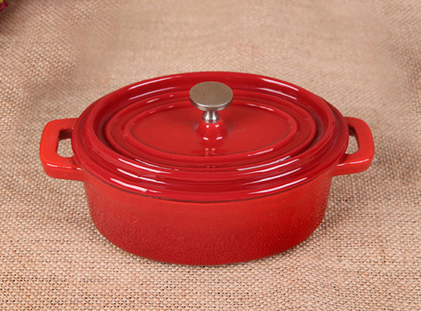 Mini Oval Cast Iron Enamel Pot