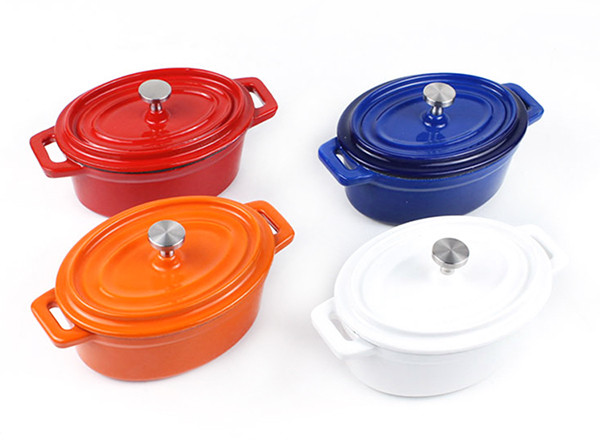 Mini Oval Cast Iron Enamel Pot