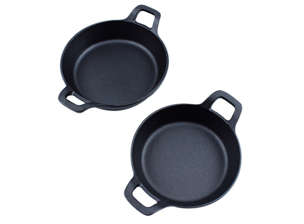 Mini Small Round Cast Iron Skillet Fry Pan with two ear Handle