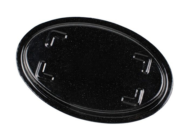 black glitter cast iron baking enamel small dish pan kitchen cast iron oval dish pan