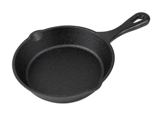 small size 15cm portable cast iron skillet roasting frying pan set