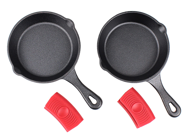 small size 15cm portable cast iron skillet roasting frying pan set