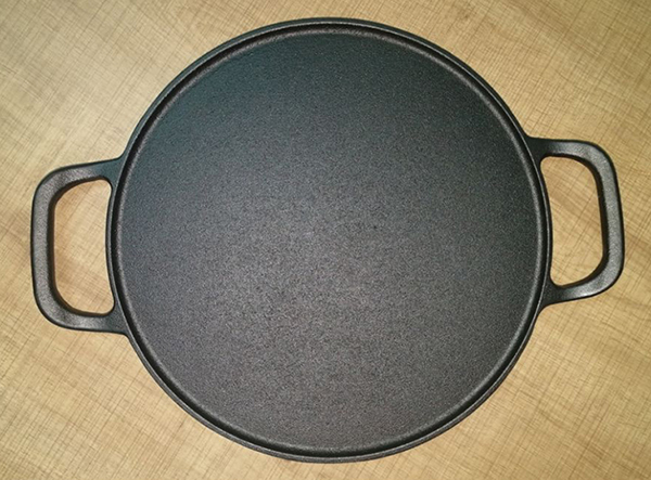 12-Inch Cast Iron Flat Black Pizza Pan