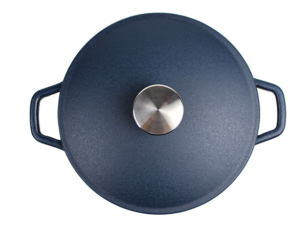 Cast Iron big matte beauty blue Enamel Cooking Casserole round roaster dutch oven
