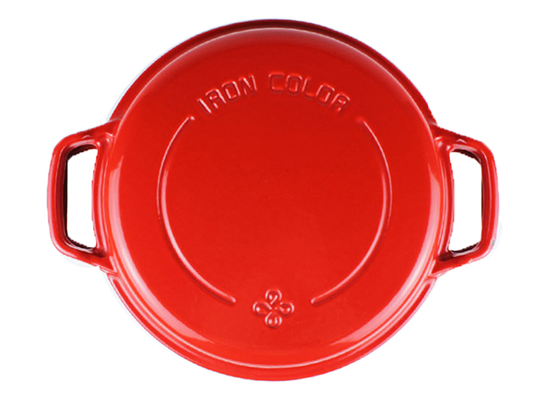 enamel cast iron double dutch oven with grill pan