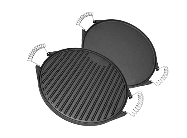 cast iron frying pan grill pan griddle plate with spring handle
