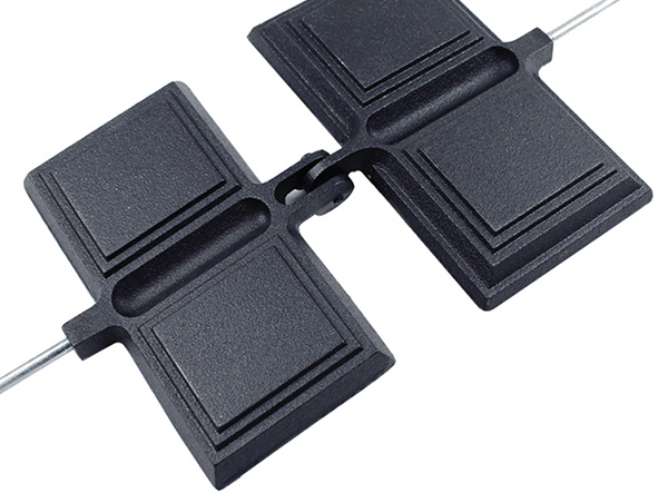 Double Cast Iron Square Campfire Pan Pie Iron Camp Sandwich Maker Pie Cooker