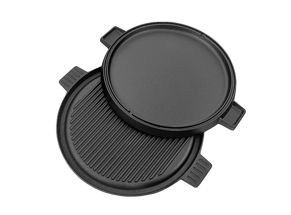 cast iron round grill pan griddle plate