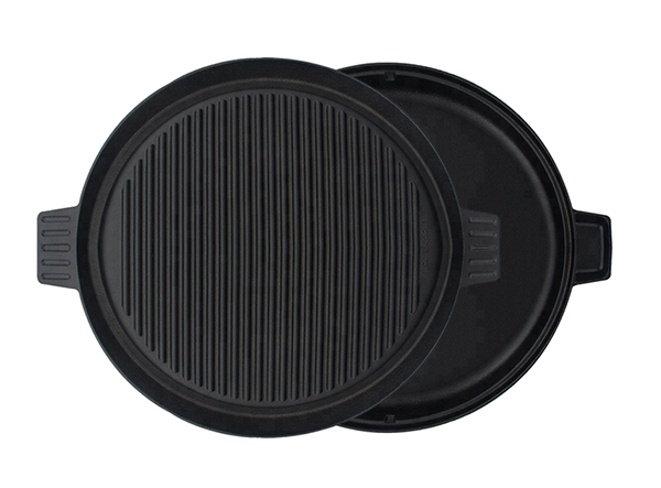 cast iron round grill pan griddle plate