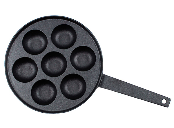 Camping or Indoor Cake Cupcake Mold Poffertjes Pan Cast Iron Muffin Pan for  Baking Biscuit