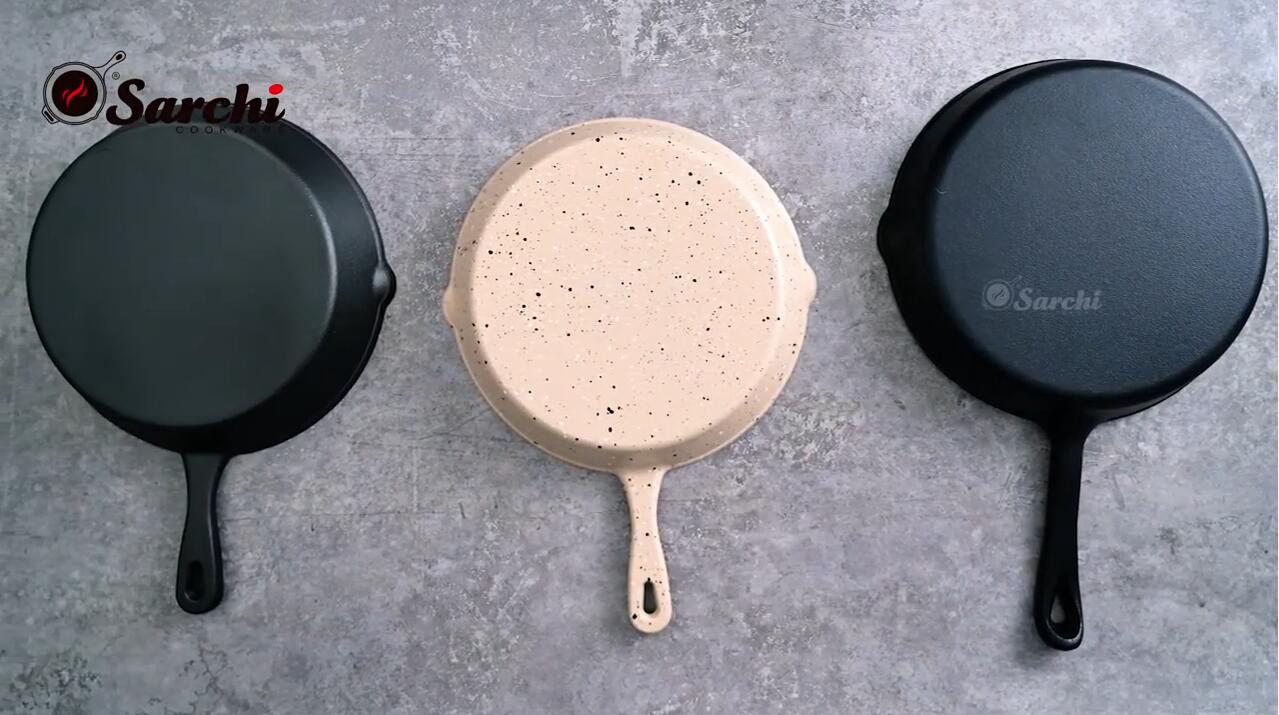 Customized Maifanite Color Silicone Oil Cast Iron Skillet