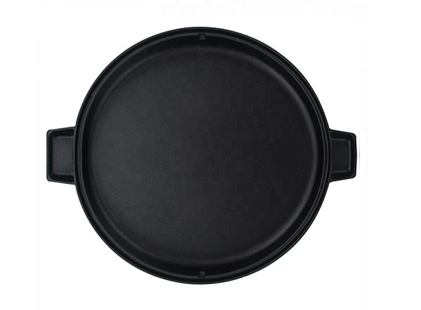 cast iron round grill pan griddle plate