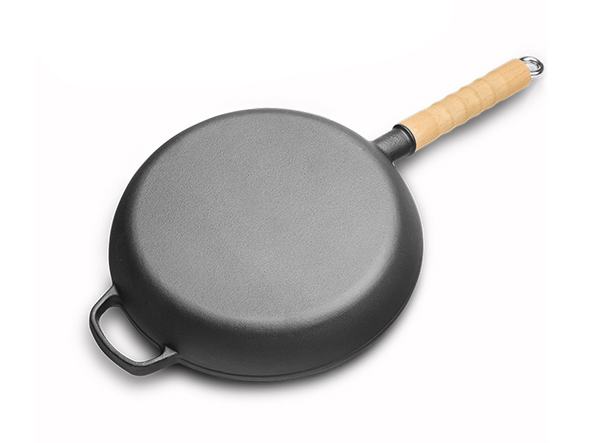 Wholesale Best Wooden Handle Cast Iron Skillet 10 inch