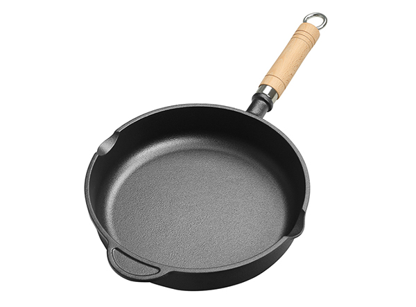 Cast Iron Frying Pan With Removable Wooden Handle 20cm 22cm 24cm