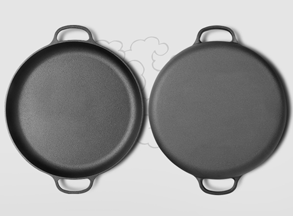 Wholesale Cast Iron Pizza Baking Pan with Loop Handles