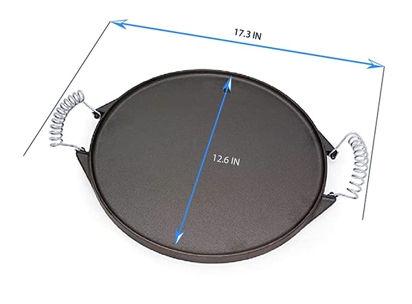 cast iron frying pan grill pan griddle plate with spring handle