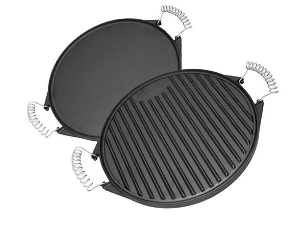 cast iron frying pan grill pan griddle plate with spring handle