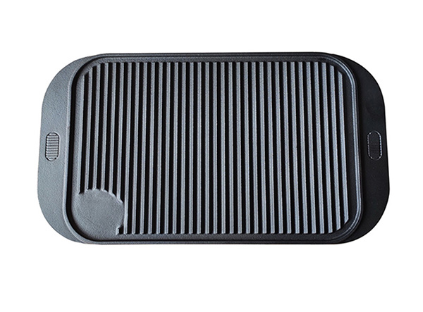 cast iron reversible roasting bbq grill griddle pan