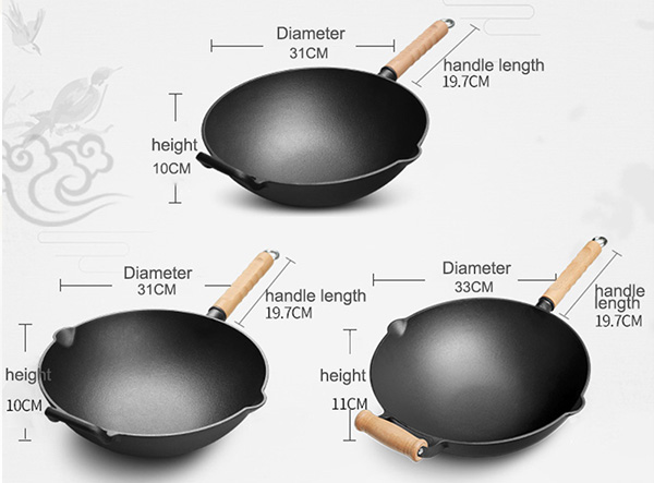 cast iron stir fry pan