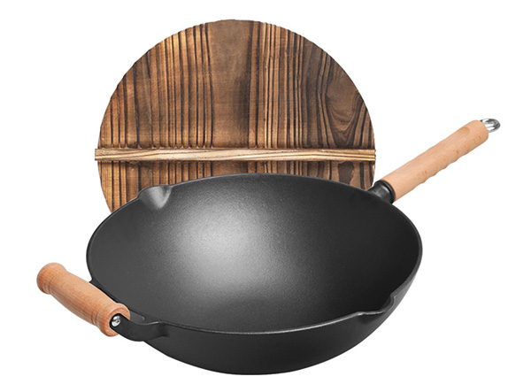 cast iron stir fry pan
