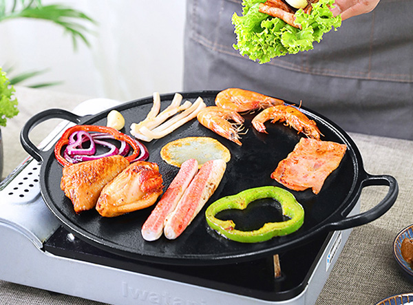 Non Stick Grill Pan Cast Iron Griddle Double Sided Baking - Temu