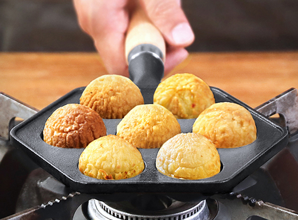 7 Molds Cast Iron Japanese Octopus Balls Food Baking Mold