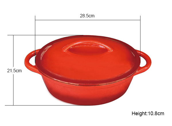 Oval Cast Iron Enamel Casserole